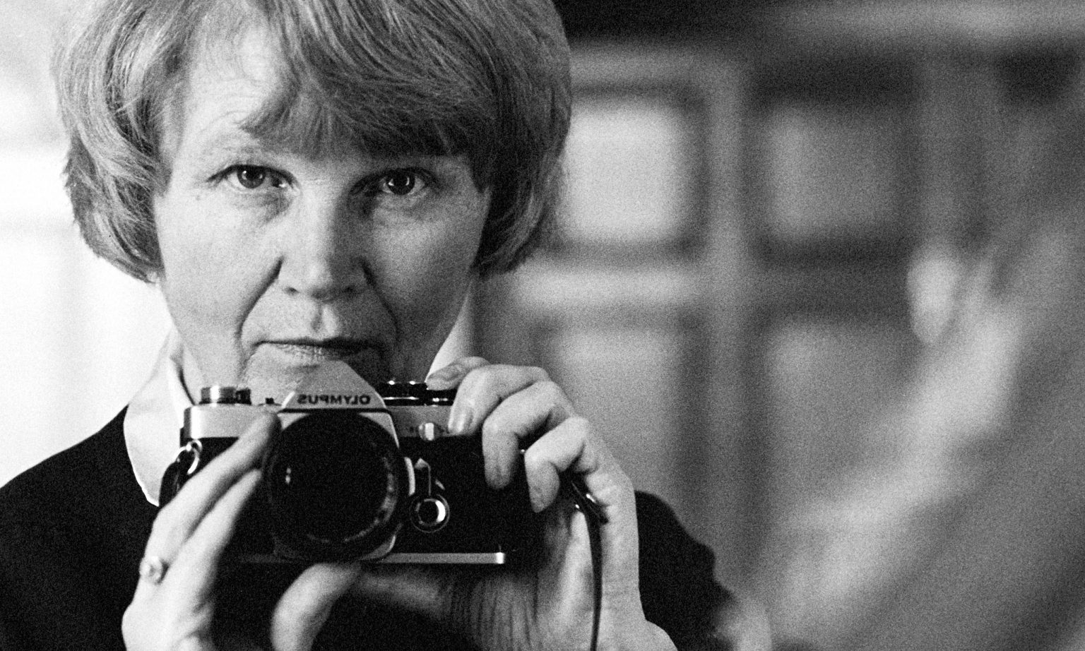 Portrait of Jane Bown – British photographer known for using Olympus OM cameras