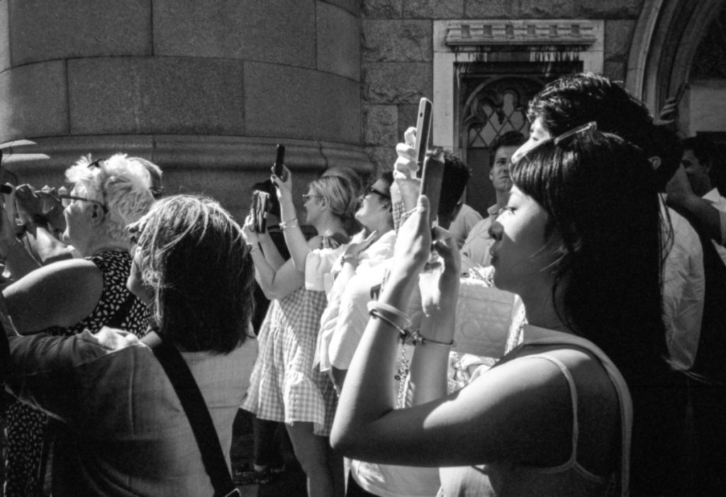 tower bridge tourists shot