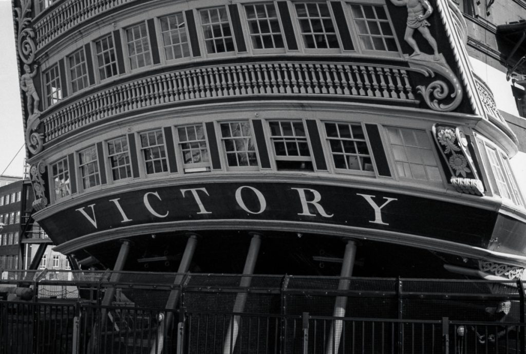 hms victory stern. victory lettering